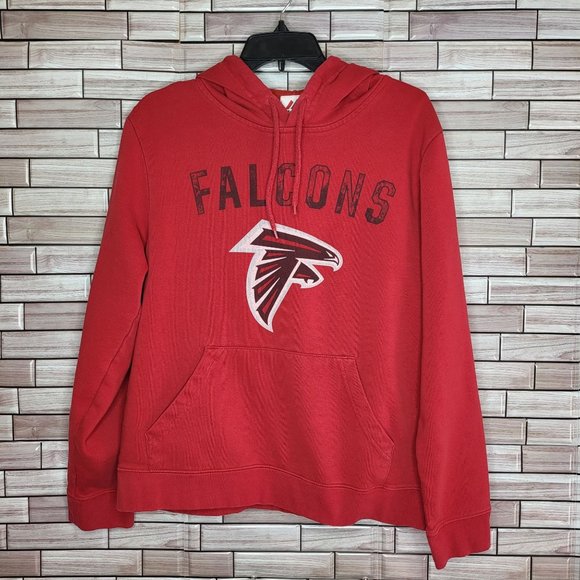 Majestic NFL Football Atlanta Falcons Hoodie Sweatshirt Red Size Medium - Picture 1 of 12